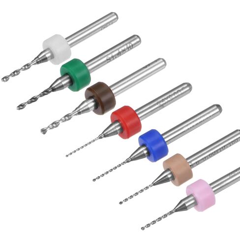Micro PCB Drill Bit Set, 1/8" Shank 0.6mm-1.5mm Solid Tungsten Carbide CNC Engraving Print Circuit Board Drill Bits Rotary Tool 10 Pcs in Kuwait