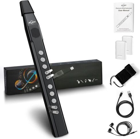AIJOY AWI-100 Portable Digital Wind Instrument, Mini Electric Saxophone with 27 Musical Tones, 2 Fingering Modes, 5-Octave Range, Bluetooth MIDI & Rechargeable, for Beginners Adults Teens in Kuwait
