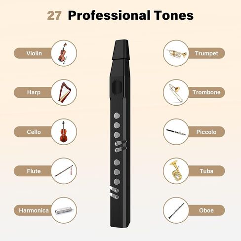 AIJOY AWI-100 Portable Digital Wind Instrument, Mini Electric Saxophone with 27 Musical Tones, 2 Fingering Modes, 5-Octave Range, Bluetooth MIDI & Rechargeable, for Beginners Adults Teens in Kuwait