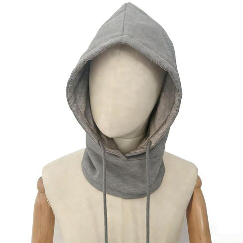Amradield EMF Protection Hood Faraday Protection Hat RF Shielding Cap 5G WiFi Covering Brain Coat Neck Head Unisex Grey in Kuwait