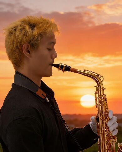STRICH Eb Alto Saxophone Brass Student Beginner Alto Sax Kit with Hard Case Stand Neck Strap Mouthpiece and Reeds for School Band Home Practice, SSA-31G, Gold in Kuwait