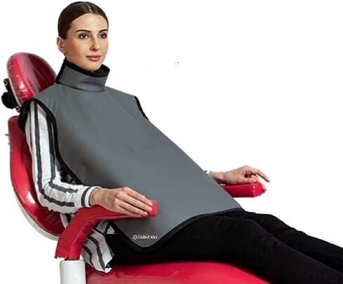 Dental Radiation X-Ray Lead Apron with Collar and Hanging Loops Lightweight Adult Assorted Colors (Grey) in Kuwait