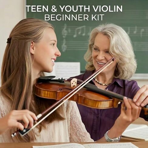 8 PCS Violin Strings 4/4 Full Set with 2 Cleaning Cloths, Universal Steel Core Fiddle Strings for 4/4, 3/4, 1/2, 1/4 Size Violins, Ideal for Beginners, Students & Daily Practice in Kuwait