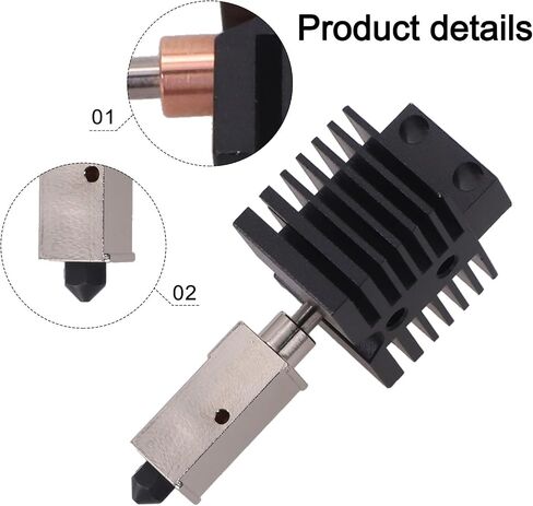 Heating Block Lab X1C, Alloy Extruder Assembly with Integrated Throat, Heat Conduction Smooth Filament in Saudi Arabia