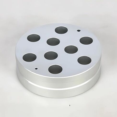 Round Bottom Reaction Tube Heating Block Aluminum Module for 10ml-100ml Vials Parallel Reaction Lab Heating Block (0.79"-1.85" Hole Sizes) 1pcs Microwave Vial/Hole Dia. 17.5-28.5mm in Kuwait