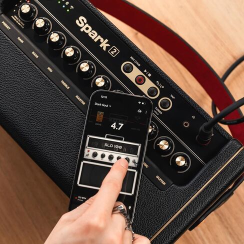 Positive Grid Spark 2 + Spark Control X Bundle – 50W Smart Guitar Practice Amp & Bluetooth Speaker with Built-in Looper, AI Features & Smart App for Electric, Acoustic, & Bass Guitar in Kuwait