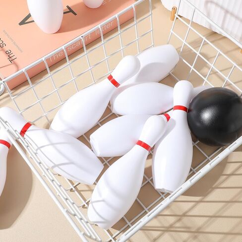 SEWACC Kids Bowling Set 5.90 Inch Mini Plastic Bowling Pins and Balls for Indoor Bowling Games Children Sports Toy for Hand-Eye Coordination and Motor Skill Development 10 Pins 2 Balls in Kuwait