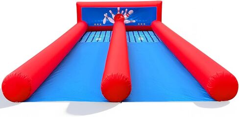 Inflatable Carnival Bowling Game, Giant 2-Lane Bowling Game Inflatable with Blower, Bowling Ball & Pin Sets for Carnival Rental, Backyard Party, Event Games in Kuwait