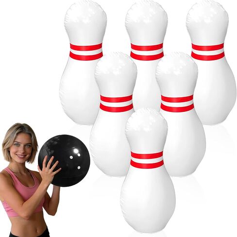 Giant Inflatable Bowling Set，One 15 Inches Ball with Six 23 Inches Pins in Kuwait