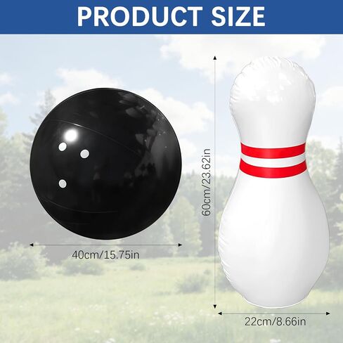 Giant Inflatable Bowling Set，One 15 Inches Ball with Six 23 Inches Pins in Kuwait