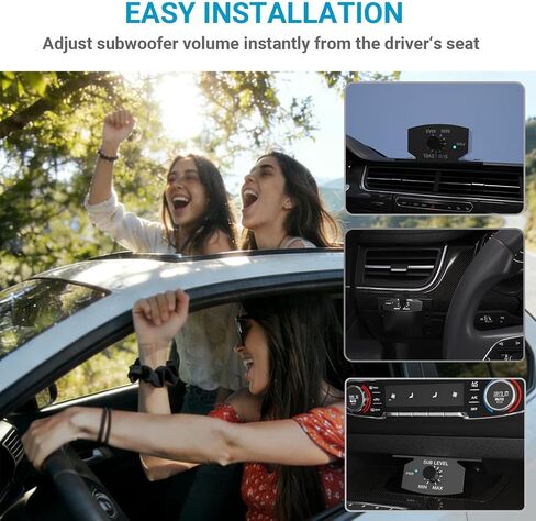Universal Bass Control Knob, 13ft Cable – 6-Pin Car Sub Volume Controller, Fits Most Amps, Easy Install, Copper Core Wiring in Kuwait
