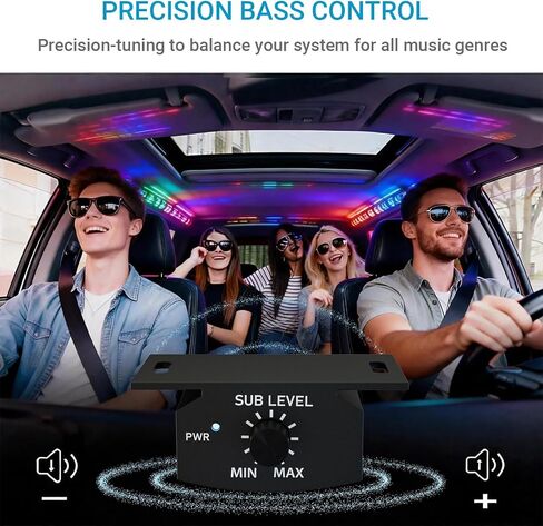 Universal Bass Control Knob, 13ft Cable – 6-Pin Car Sub Volume Controller, Fits Most Amps, Easy Install, Copper Core Wiring in Kuwait