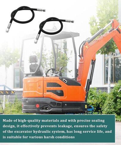2PCS M14 Hose Excavator Diverter Valve Hoses Compatible with 1-2 ton Chinese Mini Excavator,60MPa,8702PSI,32 Inch long,1/4in Interface in Kuwait