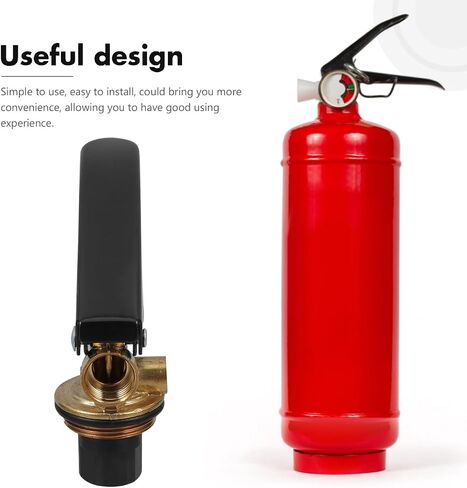 ULTECHNOVO Valve Accessory Replacement Trigger for Extinguishers , Sturdy Iron & Brass Assembly Parts for Commercial Safety Inspection, Home & Garage Emergency Maintenance (Black) in Kuwait
