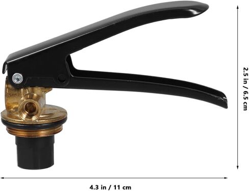 ULTECHNOVO Valve Accessory Replacement Trigger for Extinguishers , Sturdy Iron & Brass Assembly Parts for Commercial Safety Inspection, Home & Garage Emergency Maintenance (Black) in Kuwait