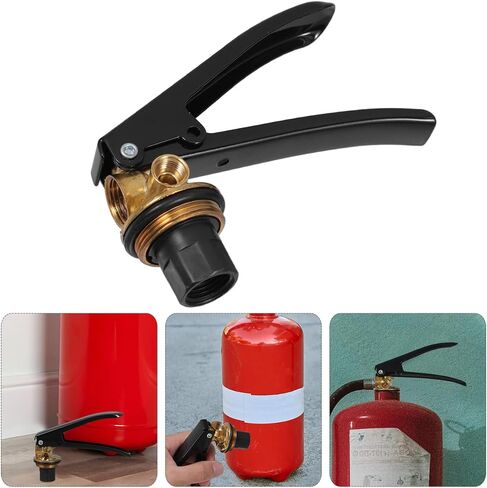 ULTECHNOVO Valve Accessory Replacement Trigger for Extinguishers , Sturdy Iron & Brass Assembly Parts for Commercial Safety Inspection, Home & Garage Emergency Maintenance (Black) in Kuwait