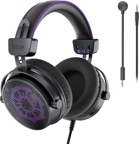 FIFINE Wired Open Back Headphones for Recording, Over-Ear Monitor Headphones with 53mm Drivers - Airy Mesh Fabric - Detachable Mic, Compatible with PC/Mixer/Amplifier/Mobiles - Amplitank HD18 Lite in Saudi Arabia