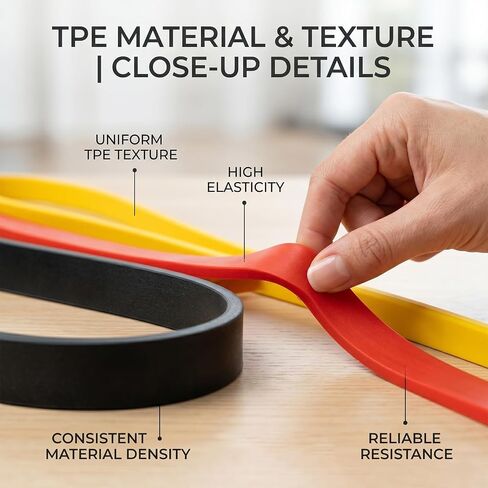 Workout Resistance Bands 3 Packs Set TPE Pull Up Long Assist Bands for Strength Training, Exercise and Fitness in Kuwait