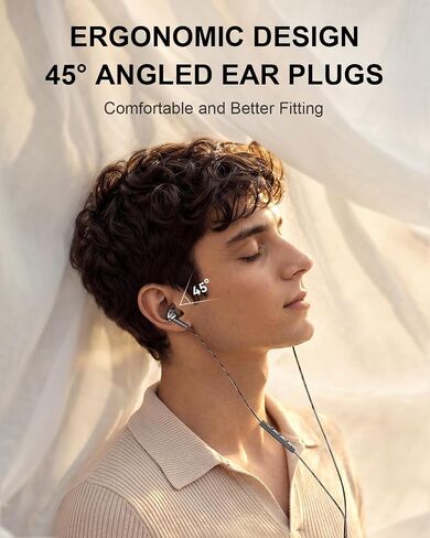 1MORE Wired in Ear Headphones, Quad Driver Hi-Res Audio Earphones, High Fidelity Sound, 3.5mm to Type-C Adapter, Clear MEMS Mic, Professional Noise Isolating Ear Buds for Gaming/Music/Gift in Saudi Arabia