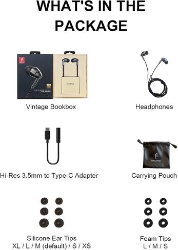 1MORE Wired in Ear Headphones, Quad Driver Hi-Res Audio Earphones, High Fidelity Sound, 3.5mm to Type-C Adapter, Clear MEMS Mic, Professional Noise Isolating Ear Buds for Gaming/Music/Gift in Saudi Arabia