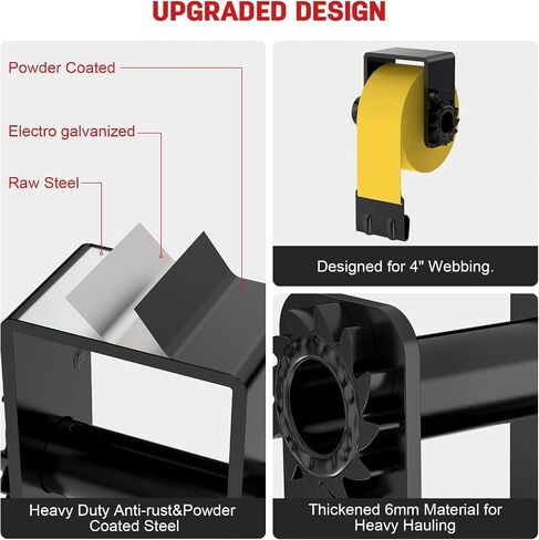 2026 Upgraded Sliding Winch for Utility Trailer,4 PCS Standard Sliding Tie Down Winch for Flatbed Semi Truck,for Use w/ 4 Inch Straps, Trailer Cargo Control,Black Powder Coated in Kuwait