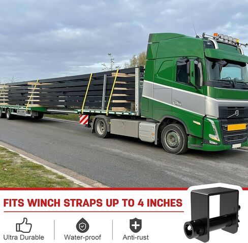 2026 Upgraded Sliding Winch for Utility Trailer,4 PCS Standard Sliding Tie Down Winch for Flatbed Semi Truck,for Use w/ 4 Inch Straps, Trailer Cargo Control,Black Powder Coated in Kuwait