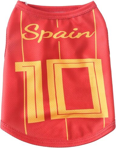 Pet Dog Soccer National Jersey with Breathable Cooling Mesh Fabric Summer Football Dog Sportswear Shirt for Small Medium Large Dogs, Brazil, XXX-Large in Kuwait