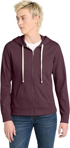 District Women's Re-Fleece Full-Zip Hoodie, 100% Recycled Casual Sweatshirt in Kuwait