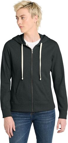 District Women's Re-Fleece Full-Zip Hoodie, 100% Recycled Casual Sweatshirt in Kuwait