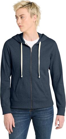 District Women's Re-Fleece Full-Zip Hoodie, 100% Recycled Casual Sweatshirt in Kuwait