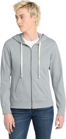 District Women's Re-Fleece Full-Zip Hoodie, 100% Recycled Casual Sweatshirt in Kuwait