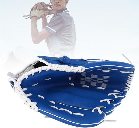 Softball Glove 12.5 Inches Blue Sport Baseball Glove Outfield Mitt for Outdoor Training in Kuwait