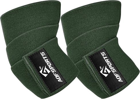 AQF Elbow Wraps for Weightlifting (Pair) - IPL & USPA Approved 40" Heavy Duty Elastic Elbow Compression Support for Bench Press, Powerlifting, Bodybuilding & Strength Training in Kuwait