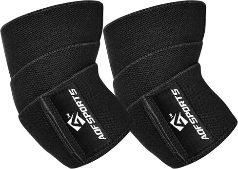 AQF Elbow Wraps for Weightlifting (Pair) - IPL & USPA Approved 40" Heavy Duty Elastic Elbow Compression Support for Bench Press, Powerlifting, Bodybuilding & Strength Training in Saudi Arabia