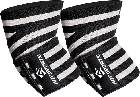 AQF Elbow Wraps for Weightlifting (Pair) - IPL & USPA Approved 40" Heavy Duty Elastic Elbow Compression Support for Bench Press, Powerlifting, Bodybuilding & Strength Training in Saudi Arabia