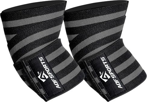 AQF Elbow Wraps for Weightlifting (Pair) - IPL & USPA Approved 40" Heavy Duty Elastic Elbow Compression Support for Bench Press, Powerlifting, Bodybuilding & Strength Training in Saudi Arabia