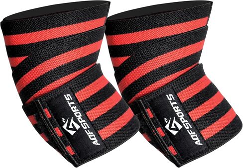 AQF Elbow Wraps for Weightlifting (Pair) - IPL & USPA Approved 40" Heavy Duty Elastic Elbow Compression Support for Bench Press, Powerlifting, Bodybuilding & Strength Training in Saudi Arabia