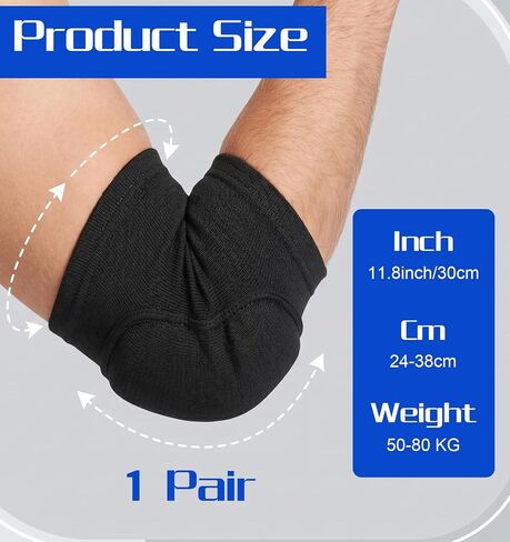 1 Pair Volleyball Elbow Pads Women, Elbow Pads for Volleyball Compression Brace Protector for Basketball Tennis Gym in Kuwait