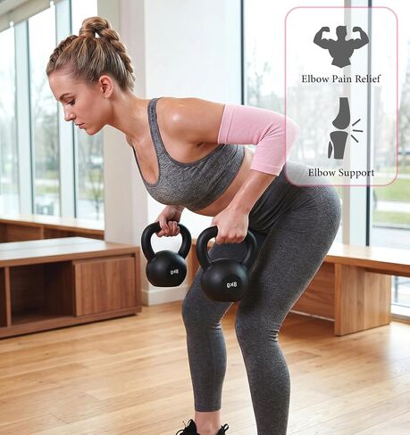 4PCS Elbow Pads for Women, Elbows Moisturizing Sleeves Elbow Protector for Elderly, Soft Elastic Gel for Spa Moisturizing Dry Cracked Skin Care (Pink) in Kuwait
