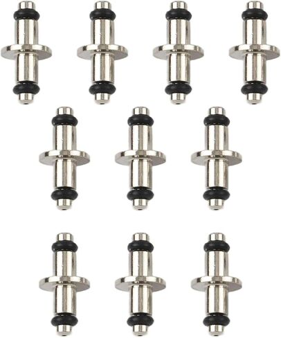 Scuba Diving High Pressure T-End Air Spool with O-Ring for Compatible with SPG Swivel Gauge and Standard Dive Hoses, Nickel-Plated Brass, Silver(10PCS) in Kuwait