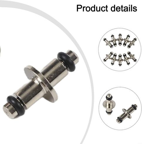 Scuba Diving High Pressure T-End Air Spool with O-Ring for Compatible with SPG Swivel Gauge and Standard Dive Hoses, Nickel-Plated Brass, Silver(10PCS) in Kuwait