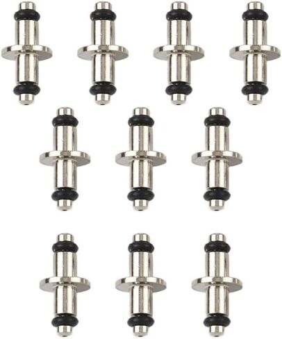Scuba Diving High Pressure T-End Air Spool with O-Ring for Compatible with SPG Swivel Gauge and Standard Dive Hoses, Nickel-Plated Brass, Silver(10PCS) in Kuwait