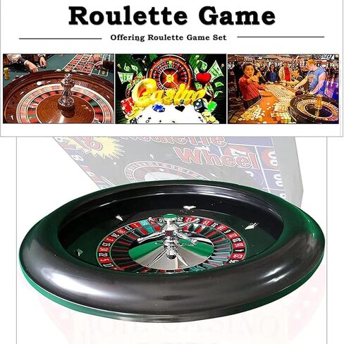 18" Roulette Wheel Set, Professional Casino Grade Roulette Set with 2 Balls Pills/Rubber Pad, Very Smooth Spinning Action, Great for Home Game Night Or A Club Party in Kuwait