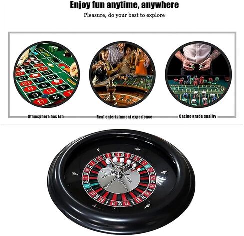 18" Roulette Wheel Set, Professional Casino Grade Roulette Set with 2 Balls Pills/Rubber Pad, Very Smooth Spinning Action, Great for Home Game Night Or A Club Party in Kuwait