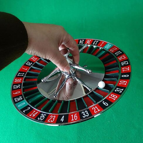 18" Roulette Wheel Set, Professional Casino Grade Roulette Set with 2 Balls Pills/Rubber Pad, Very Smooth Spinning Action, Great for Home Game Night Or A Club Party in Kuwait