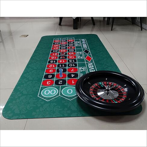 18" Roulette Wheel Set, Professional Casino Grade Roulette Set with 2 Balls Pills/Rubber Pad, Very Smooth Spinning Action, Great for Home Game Night Or A Club Party in Kuwait