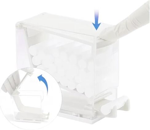 Cotton Roll Dispenser Hygienic Divider 1pc Green Dental Cotton Roll Dispenser Press Type Storage Box With Lid Organizer in Kuwait