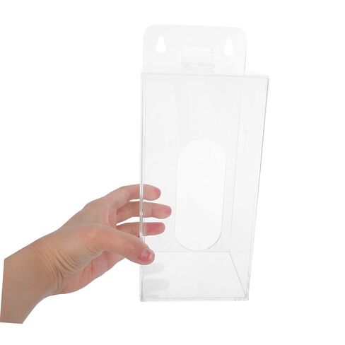SHINEOFI Face Mask Organizer with Openable Top Cover and Wall Mount Acrylic Glove Holder Dispenser Front Dispensing Slot, Shatter-Resistant Multi-use Storage Box for Hallway in Kuwait