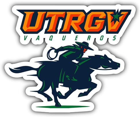 Decal Vinyl Sticker UTRGV Vaqueros University College Durable for Bumpers, Helmets, Laptops, Water Bottles, Lockers (3" Longest Side) in Kuwait
