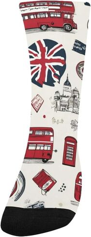 جوارب London Icon Collage للمشي لمسافات طويلة - جوارب شتوية حرارية سميكة دافئة للأولاد والبنات الصغار للمدرسة، والارتداء اليومي والأنشطة الخارجية in Kuwait